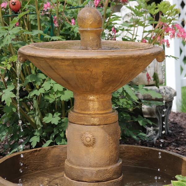 Shop Sunnydaze Scrolled Vessel 2 Tier Outdoor Patio Garden Water