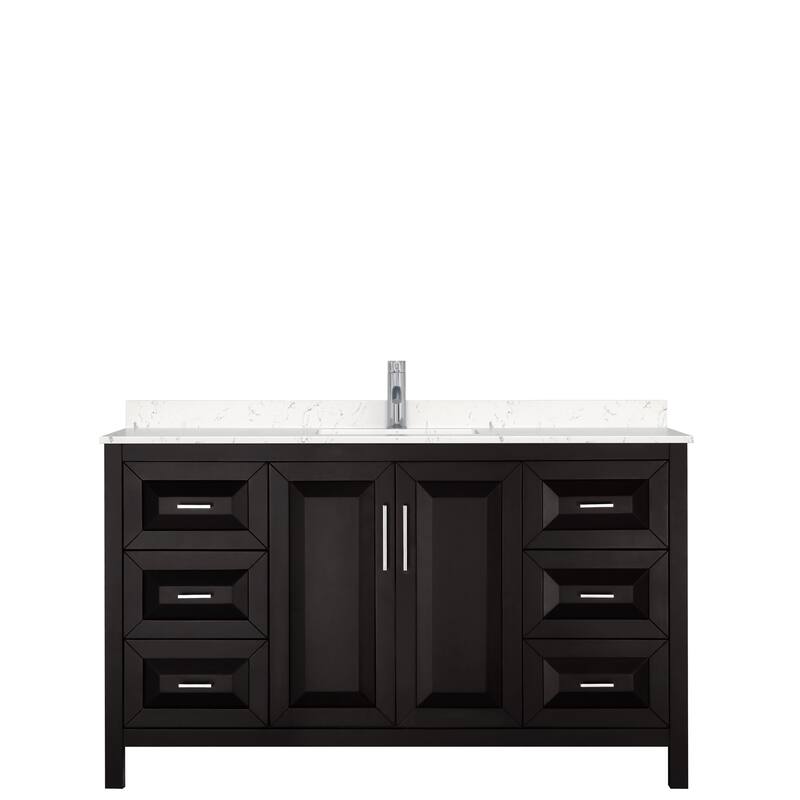 Daria 60 Inch Single Vanity, Cultured Marble Top