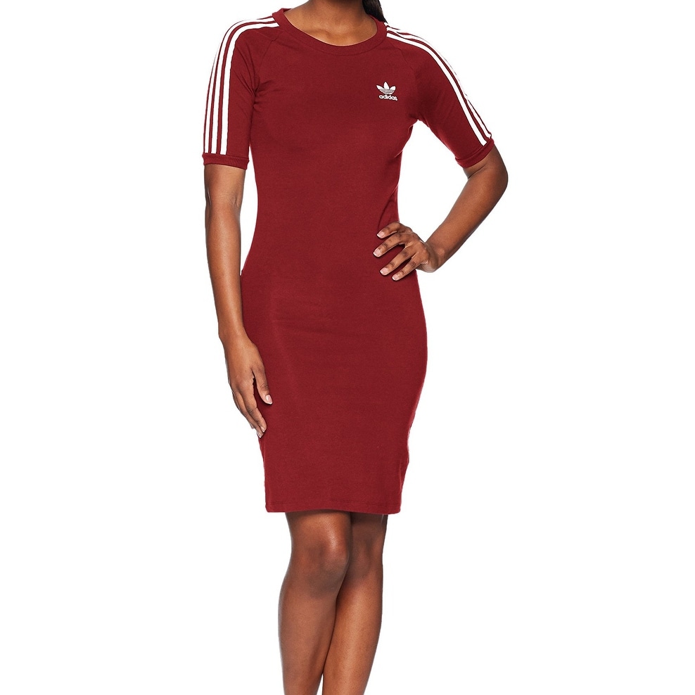 Shop Adidas Red Maroon Womens Size 