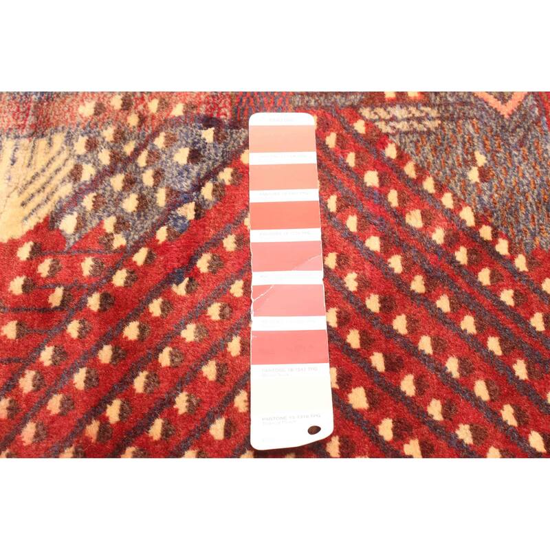 ECARPETGALLERY Hand-knotted Teimani Red Wool Rug - 3'1 x 4'7