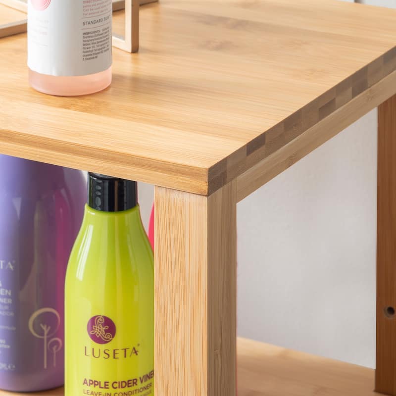 Linon Bracken Bamboo Mid Tower Cabinet