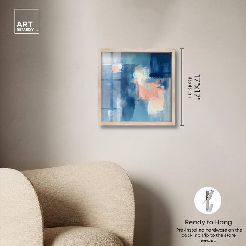 Whispering Blue II Shadowbox by Art Remedy