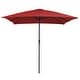 preview thumbnail 2 of 8, 8×10ft Rectangular Iron Patio Market Umbrella with Crank,No Tilt Design