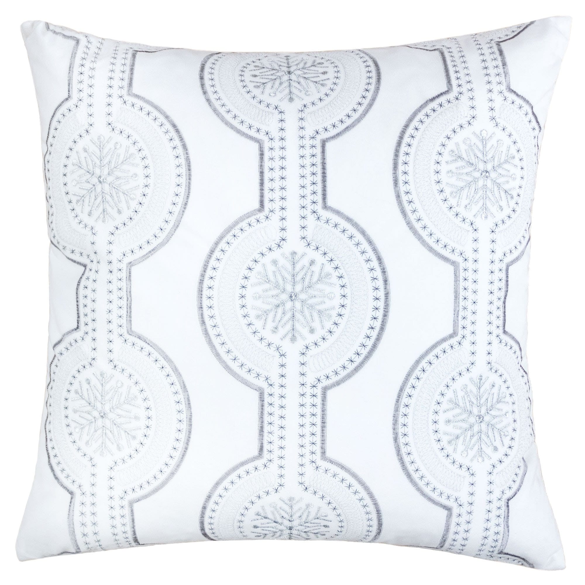 Holiday Embroidered Velvet Throw Pillow with Insert 20x20
