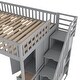 preview thumbnail 11 of 34, Full Size Solid Wood Frame Loft Bed with Bookshelf, Drawers, Desk and Wardrobe