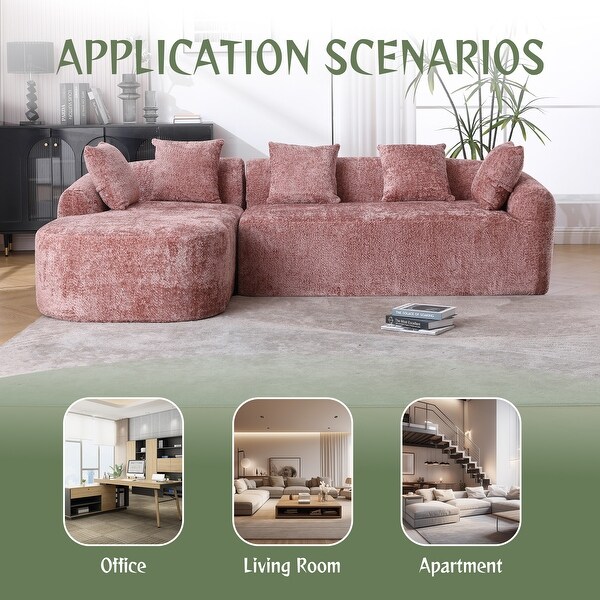 Pink l sofa cheap