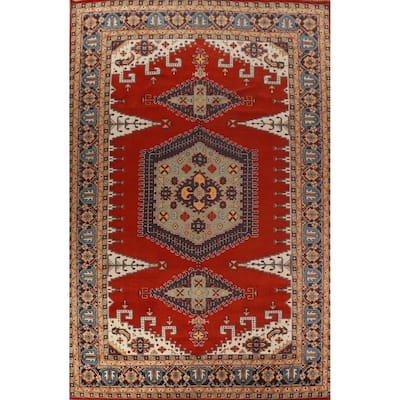 Palace Size Red Viss Indian Large Rug Handmade Wool Carpet - 12'2"x 17'9"