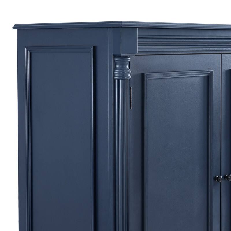 Farmhouse 77.3" Tall Kitchen Pantry Cabinet with 5 Drawers, 6 Door Shelves, 2 Adjustable Shelves