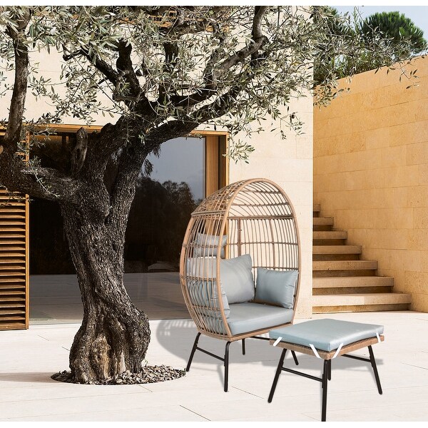 Garden chaise and footstool discount