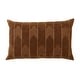 preview thumbnail 18 of 25, Drancy Velvet Chevron Lumbar Pillow 16"X24" Cover Only - Brown