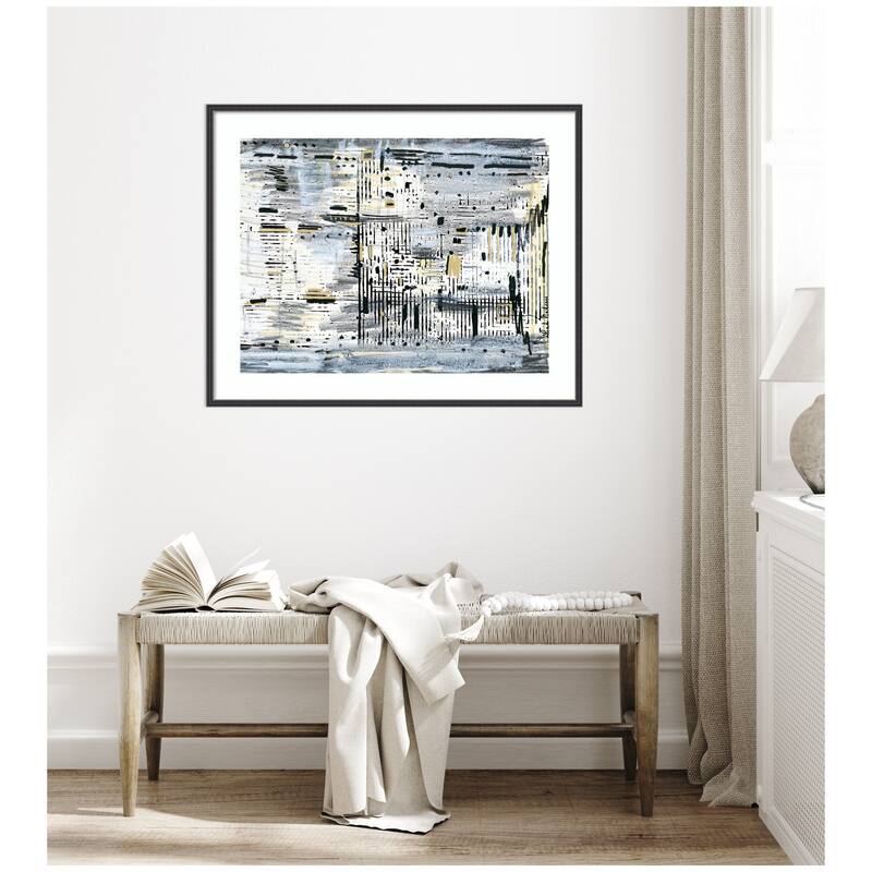 Kate and Laurel Framed Art Brookyln Bridge Horizontal by Leah Nadeau