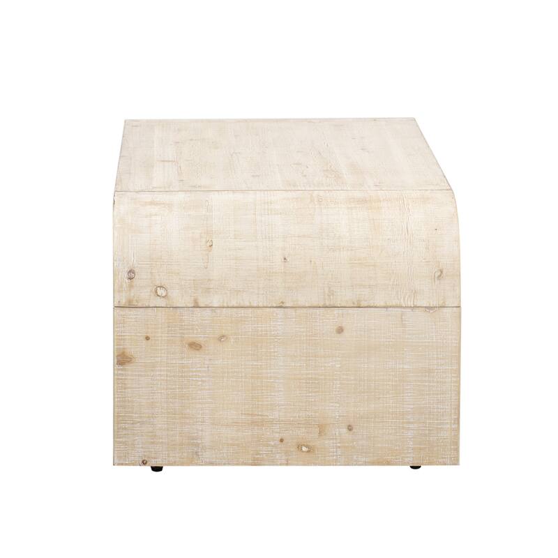 Minimalist Coffee Table with Curved Art Deco Design