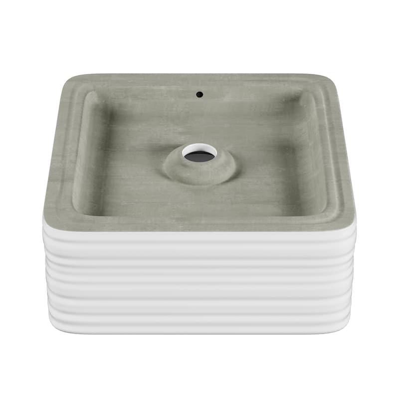 Nancy 14'' Vessel Sink In White - 14.96" x 14.96" 6.10"