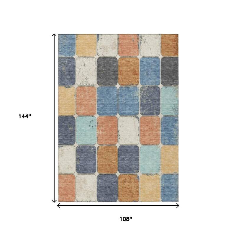 HomeRoots Geometric Transitional Rectangle Outdoor Rug