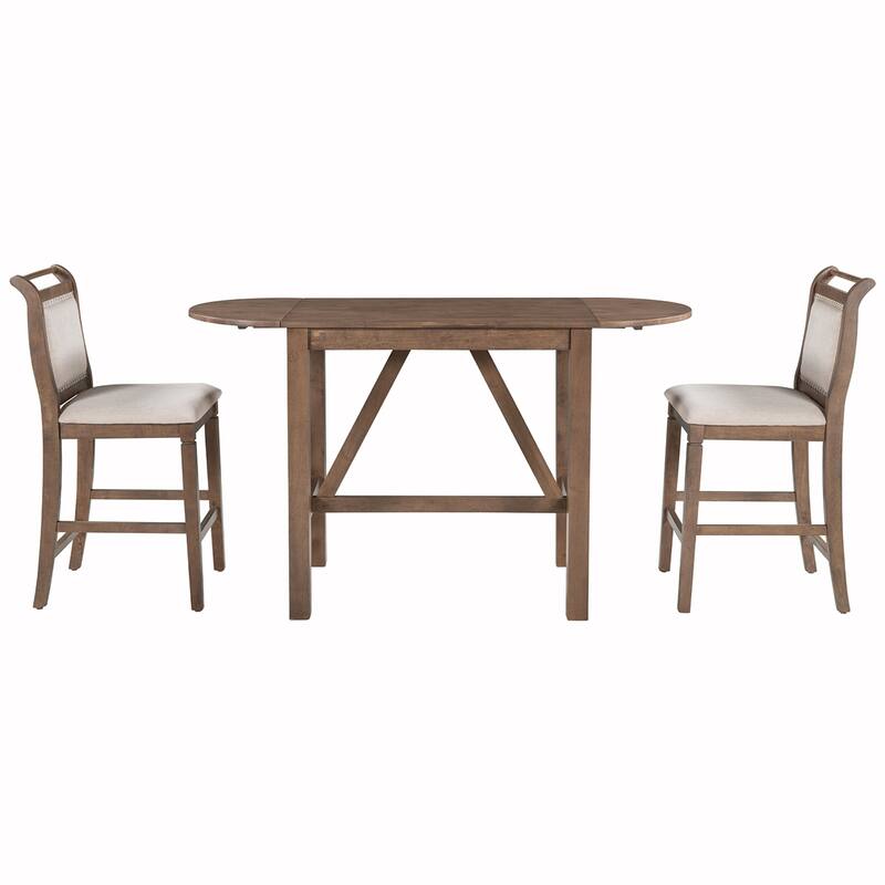 3PCS Drop Leaf Dining Table Set