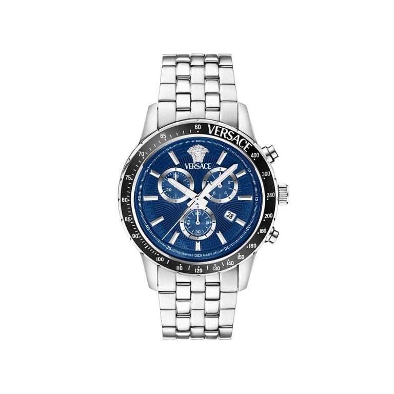 Versace Men's Sport Chrono 44mm Quartz Watch - Blue - N/A