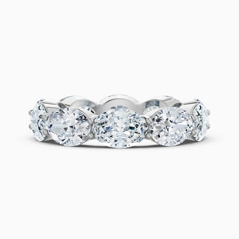 Auriya 14k Gold Oval East-West Lab Grown Diamond Eternity Band 1.80 - 7.50 ct. tw. (F-G, VS) - 7.50 ct. wt. - 8 - White