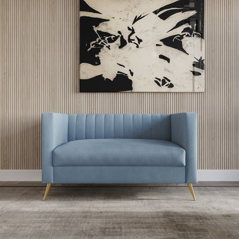 Clayfell Weiss Velvet Square Arm Chair/ Loveseat/ Sofa