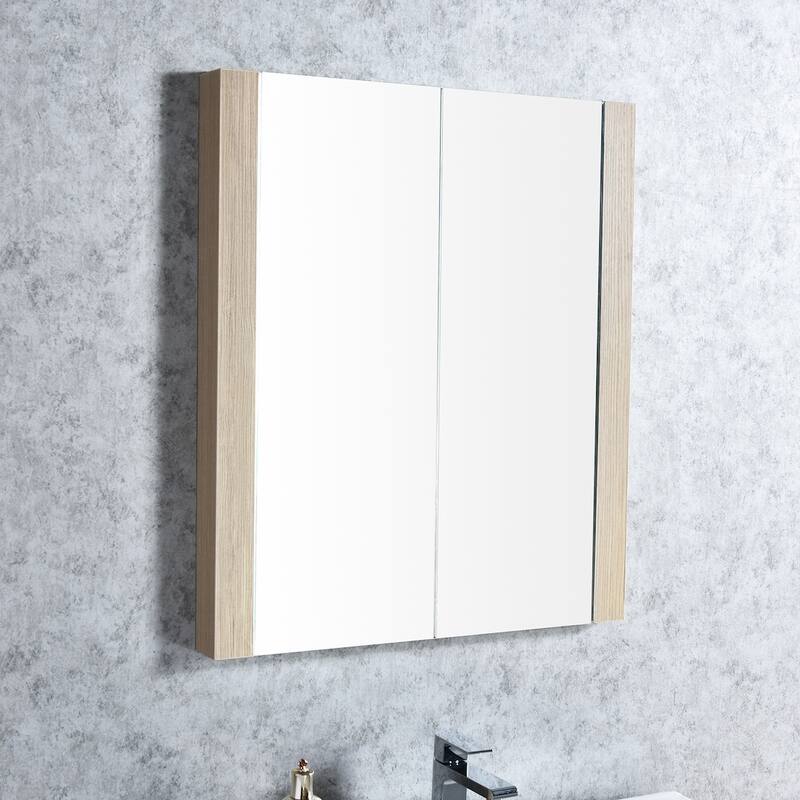 Solid Wood Bathroom Vanity with Mirror Medicine Cabinet