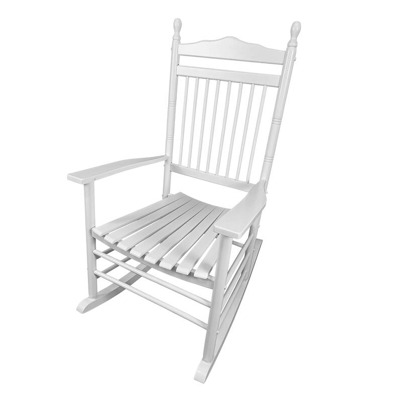 Balcony Porch Adult Rocking Chair - White