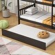 preview thumbnail 5 of 7, Espresso Twin over Twin Rubber Wood Bunk Bed with Trundle and Ladder