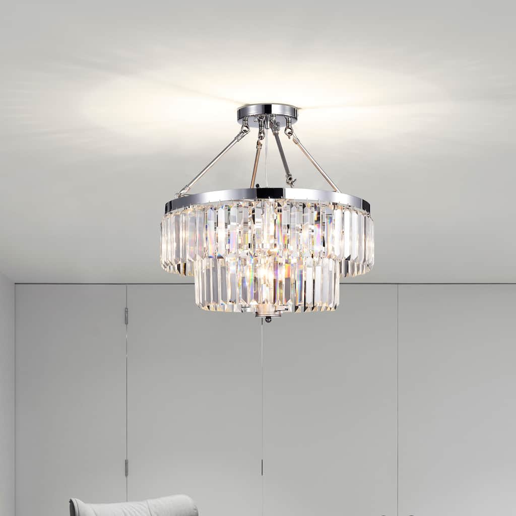 Alytus 9-Light Semi Flush Mount for Dining/Living Room Bedroom Office Foyer