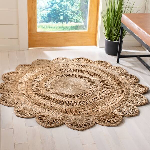 slide 2 of 11, SAFAVIEH Handmade Natural Fiber Riccarda Casual Jute Rug 10' Round - Natural