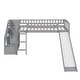 preview thumbnail 6 of 13, Modern Twin Size Loft Bed With Two Storage Drawers With Convertible Ladder and Slide For Bedroom,Dorm,Kids