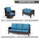 preview thumbnail 29 of 99, MAISON ARTS Extra-Large Patio Wicker Sofa Conversation Set with Coffee Table, Oversize Seat with 5.5'' Thick Padded Cushion