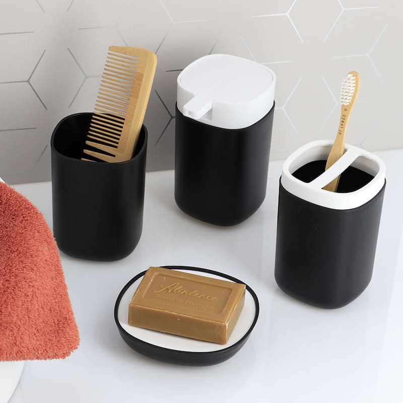 6-Piece Bathroom Accessories Set Modern Design - N/A
