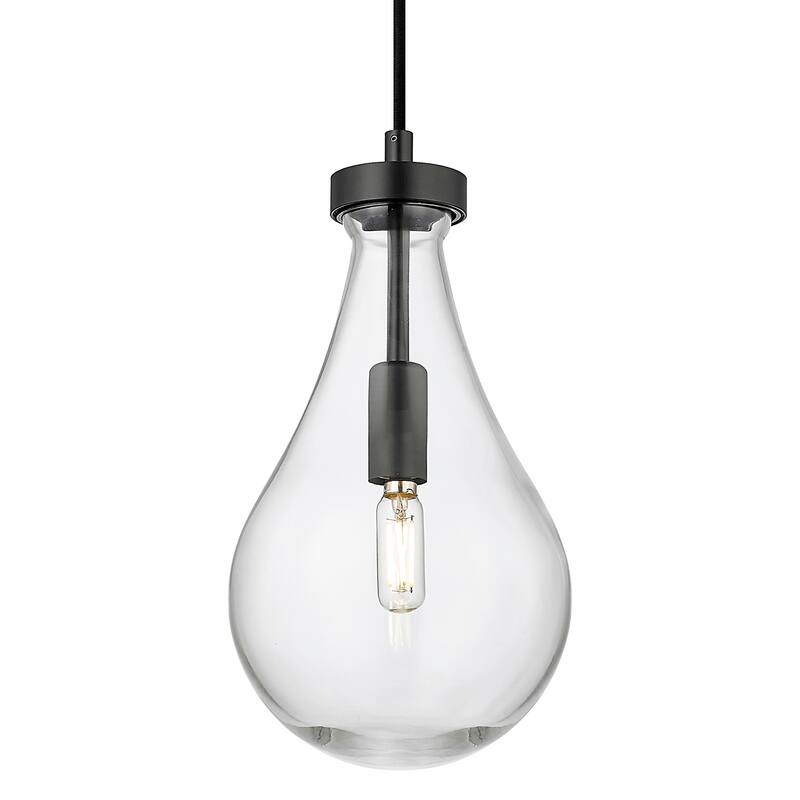 Innovations Lighting 451-1P-G451-7CL Owego 7" Wide Mini Pendant with - Matte Black
