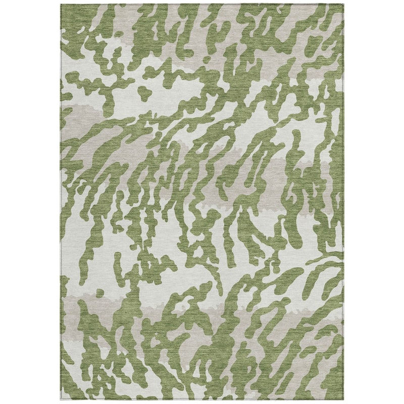 HomeRoots Animal Print Transitional Rectangle Outdoor Rug