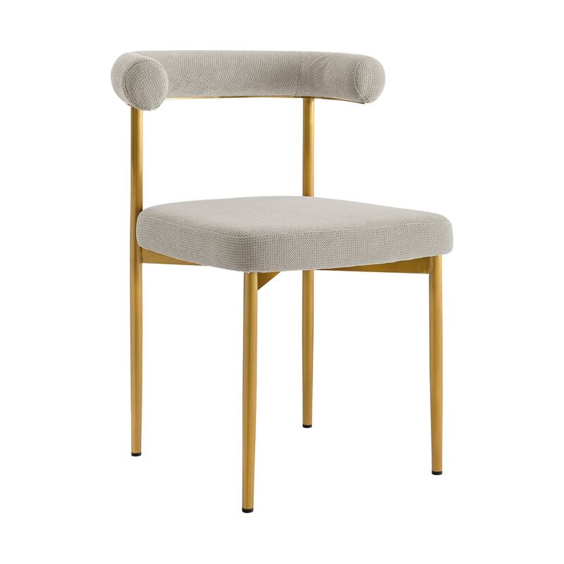 Shannon Upholstered Curved Back Barrel Kitchen Dining Chairs - Set of 2