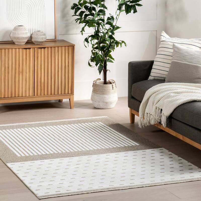 Nuloom Ofeliya SuperiorWash Geometric Reversible Machine Washable Area Rug