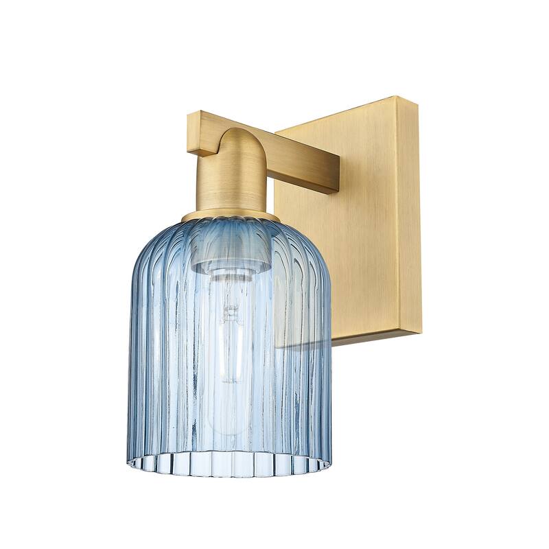 Innovations Lighting 716-1W-11-5 Bridal Veil Sconce Bridal Veil 11" - Brushed Brass / Blue