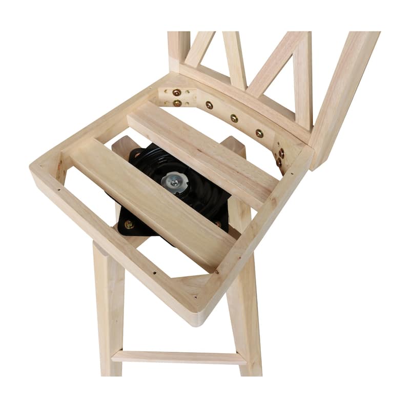 Double "X" Back Stool with Swivel Seat