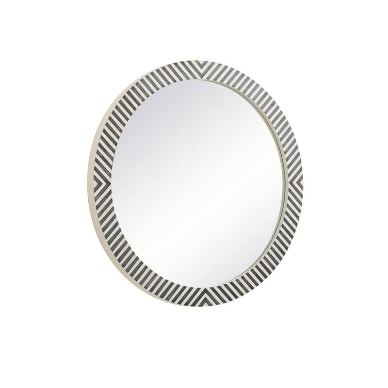 Carson Carrington Labben Round Chevron Mirror