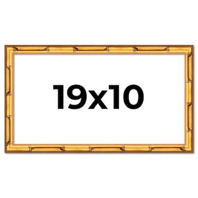 19x10 Frame Gold Bamboo Picture Frame - Complete Modern Photo Frame