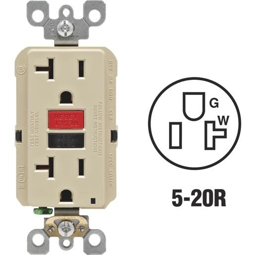 Shop Leviton 20a Iv Slfts Gfci Outlet R99
