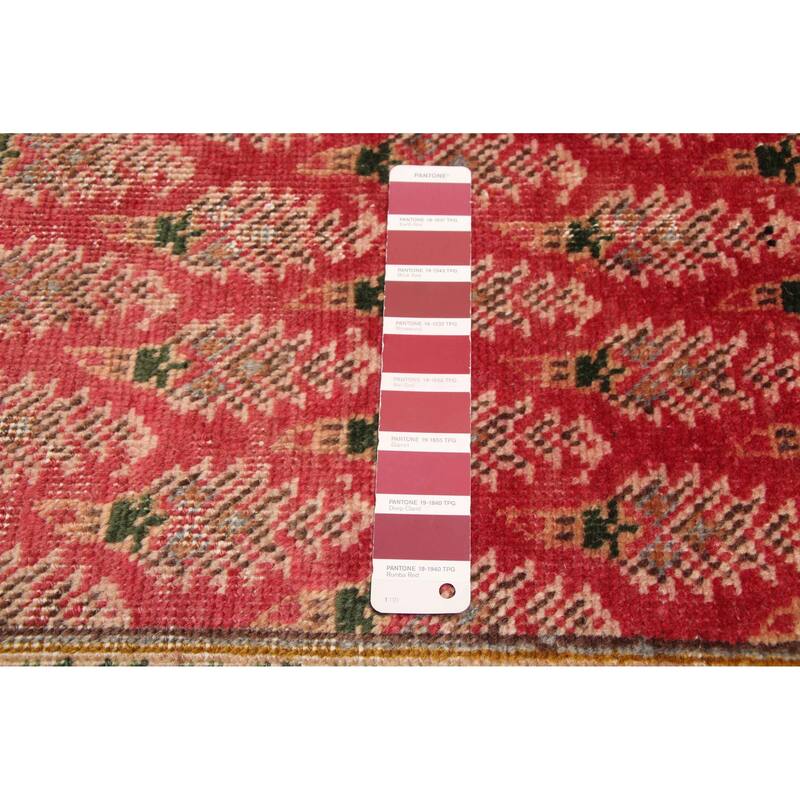 ECARPETGALLERY Hand-knotted Antalya Vintage Red Wool Rug - 2'9 x 12'6