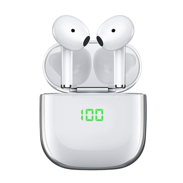 Bluetooth Earbud Headphones - TripleSix Audio Chip - Automatic Pairing - Portable Magnetic Charging Case. Opens flyout.