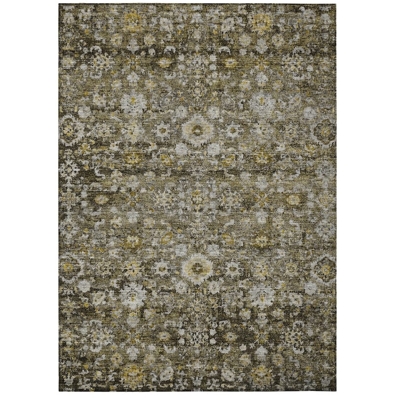 HomeRoots Oriental Traditional Rectangle Outdoor Rug