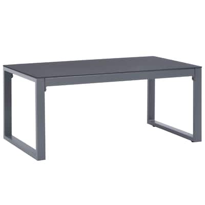 vidaXL Coffee Table 35.4"x19.7"x15.7" Aluminum - 35.4" x 19.7" x 15.7"