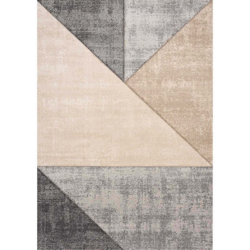 HomeRoots Geometric Modern Rectangle Area Rug - 3' X 5'