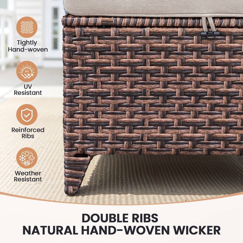 Pocassy Outdoor Sofa Swivel Chairs Patio Chair Funiture Set