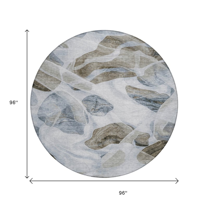 HomeRoots Abstract Transitional Rectangle Outdoor Rug