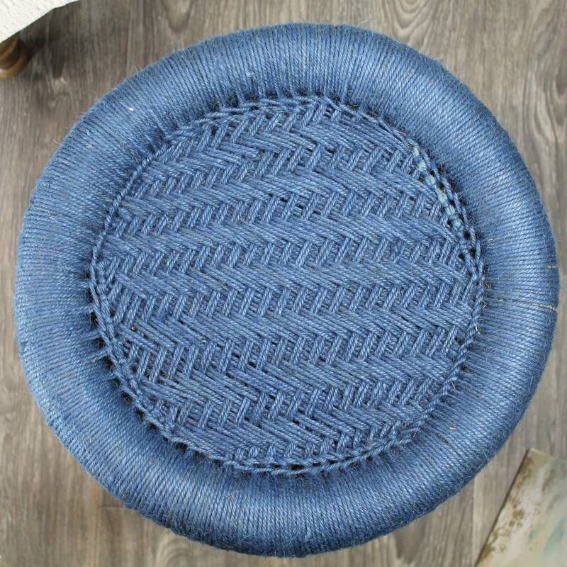 Natural Geo Moray Decorative Handwoven Jute Accent Stool