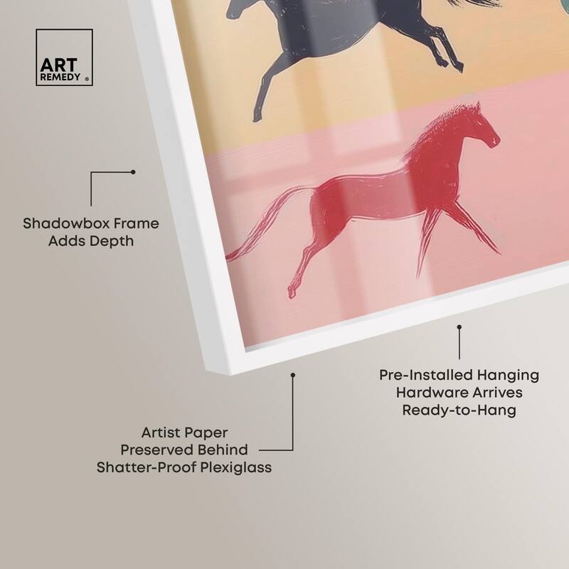 Galloping Quartet Shadowbox by Art Remedy