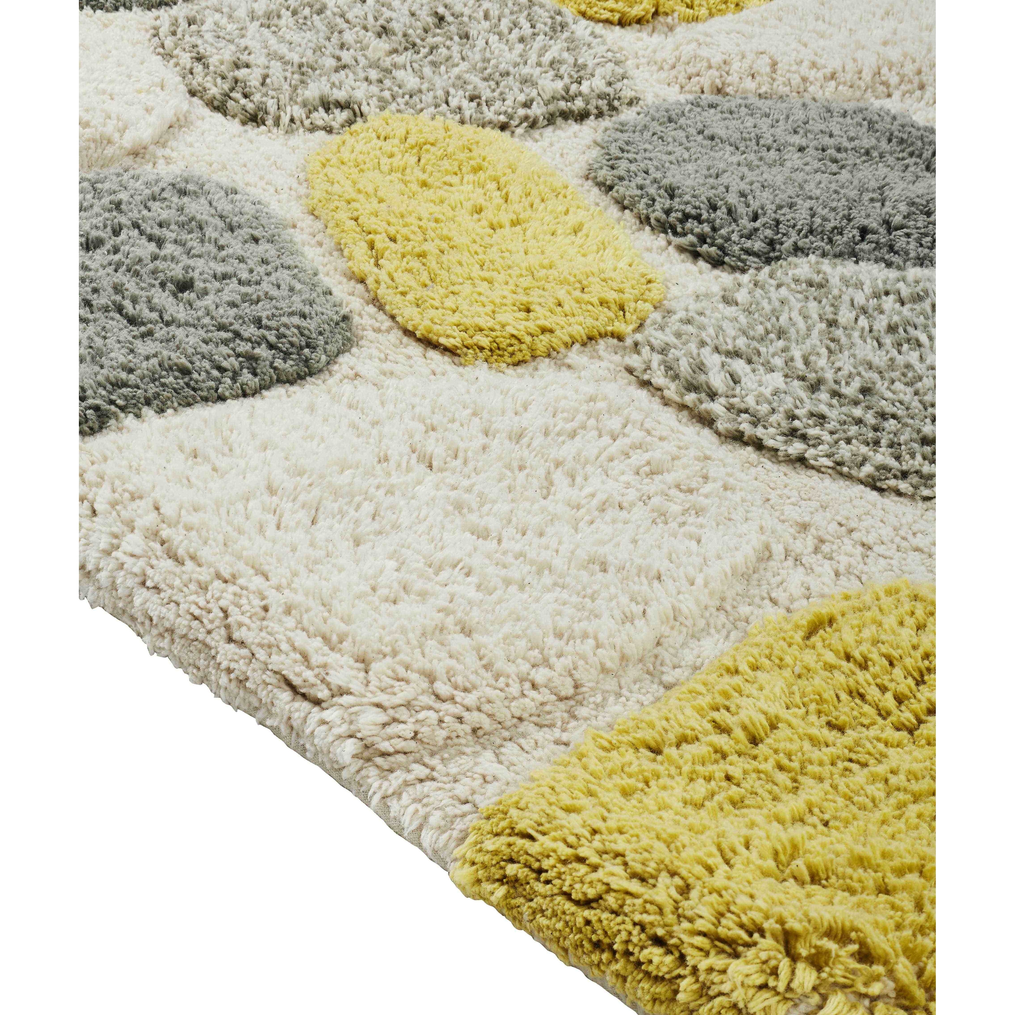 Chesapeake Merchandising Inc Chesapeake Paradise Memory Foam Butter Yellow 3-Piece Bath Rug Set 22 in. x 60 in. & 21 in. x 34 in. and 17 in. x 24 in.