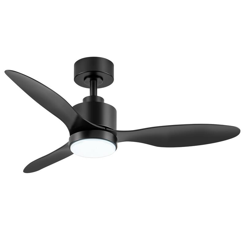 42/52 -inch Black LED Ceiling Fan with Lights Remote(3-Blade)